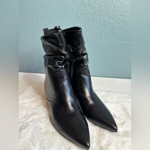 Coutgo Slouchy Ankle Boots – Pointed Toe Kitten Heel – Side Zip – Size 10 – NIB